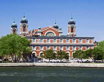The Ellis Island Museum outside